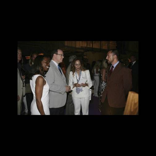 Davide Tirelli with H.S.H. Prince Albert II of Monaco, Mrs. Angela Van Wright and Mrs. Zeineb Rayana